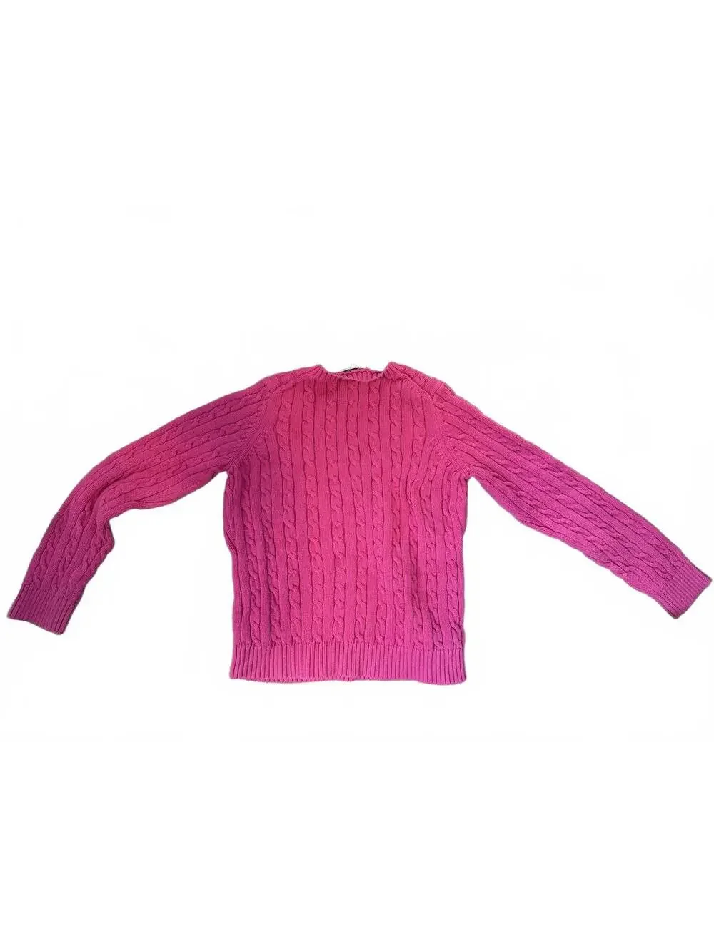 Girls Lilly Pulitzer Pink Cable Knit Cotton Sweater Size 10